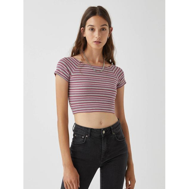 Pull&Bear Футболка  XAZ373858YGTD XS Фіолетова (DD8000006962755) - зображення 1