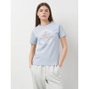 Converse Футболка бавовняна жіноча  Womens Knit T-Shirt 10026049-050 XS Блакитна (194434693003) - зображення 1