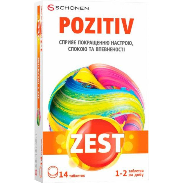 Schonen Витамины ZEST Pozitiv 14 таблеток (000001067) - зображення 1