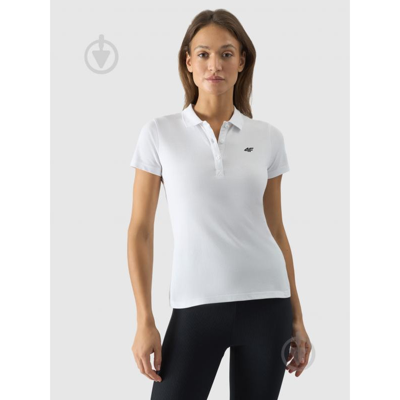 4F Поло жіноче  Polo Shirt F132 4FWSS24TPTSF132-10S XS Біле (5904698755080) - зображення 1