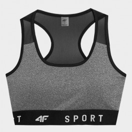   4F Спортивний топ  Sport Bra F051 4FSS23USBAF051-24M XS Сірий (5904698141524)