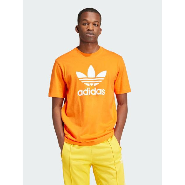 Adidas Футболка бавовняна довга чоловіча  Trefoil T-Shirt IR8000 S Помаранчева (4066759630666) - зображення 1