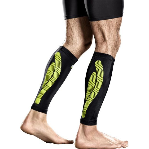 SELECT Бандаж на литку  Calf Compression Support 6150 XS Чорно-зелений 2 шт (5703543120581) - зображення 1