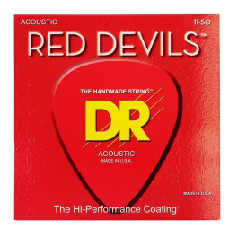   DR RDA-11 Red Devils Coated Acoustic Guitar Strings Med-Lite 11-50