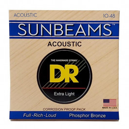   DR Струны для акустической гитары  RCA-10 Sunbeams Phosphor Bronze Acoustic Guitar Strings Extra Light