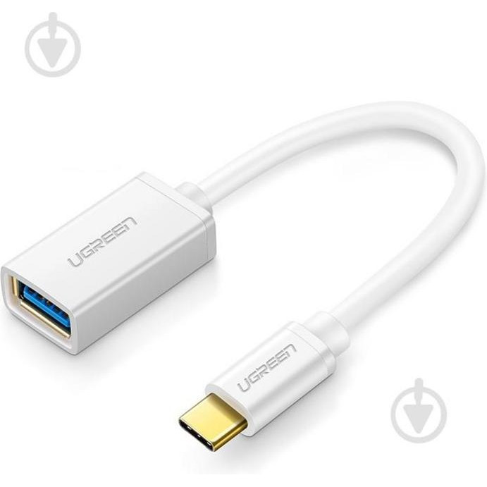 UGREEN US154 Type-C Male to USB 3.0 Female 0.1m White (30702) - зображення 1