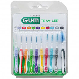   Sunstar GUM Набор межзубных щеток  Trav-Ler в ассортименте 10 шт (7630019904681)