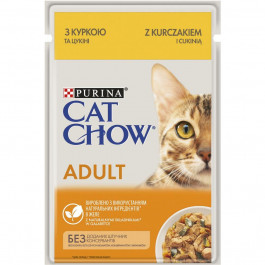 Cat Chow Adult  з куркою та кабачками в желе 85 г (7613036595049)