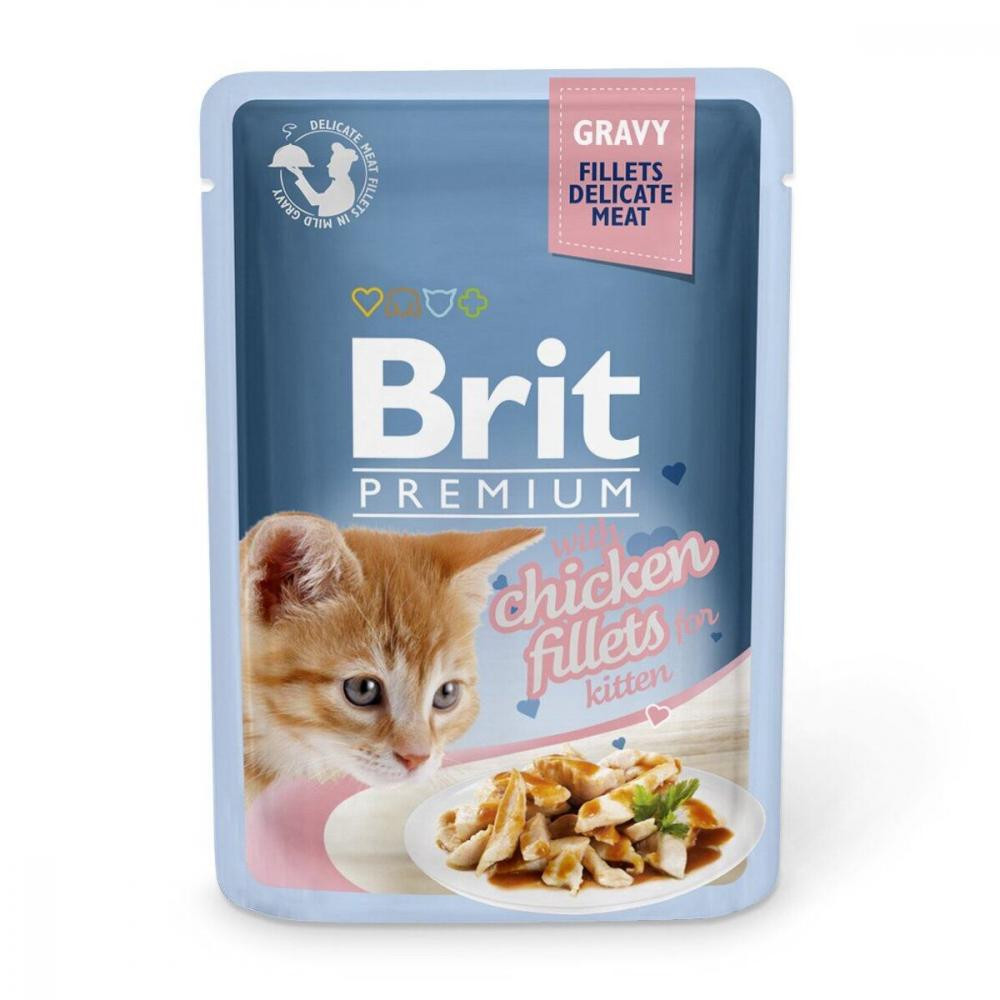 Brit Premium Kitten Chicken Fillets Gravy 85 г (8595602518579) - зображення 1