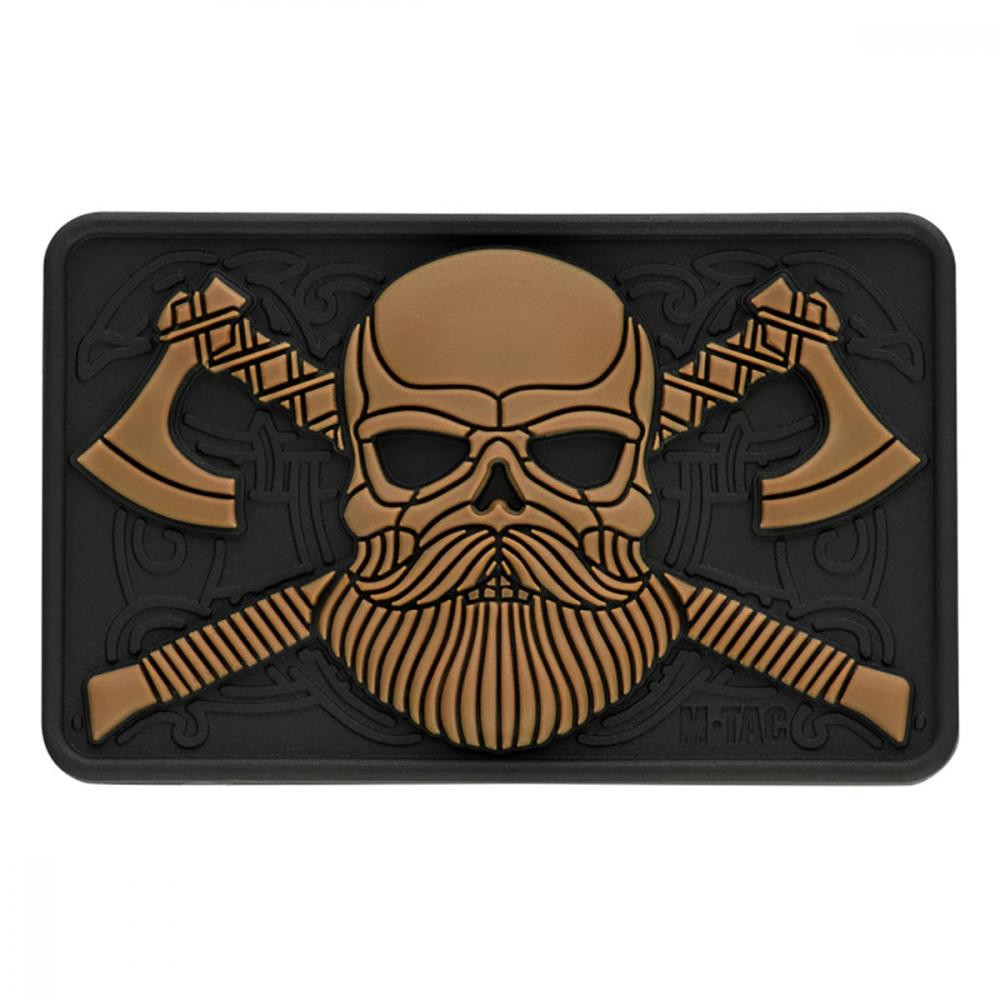 M-Tac Пластир  Bearded Skull 3D PVC - Чорний/Койот (51113205) - зображення 1