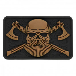   M-Tac Пластир  Bearded Skull 3D PVC - Чорний/Койот (51113205)