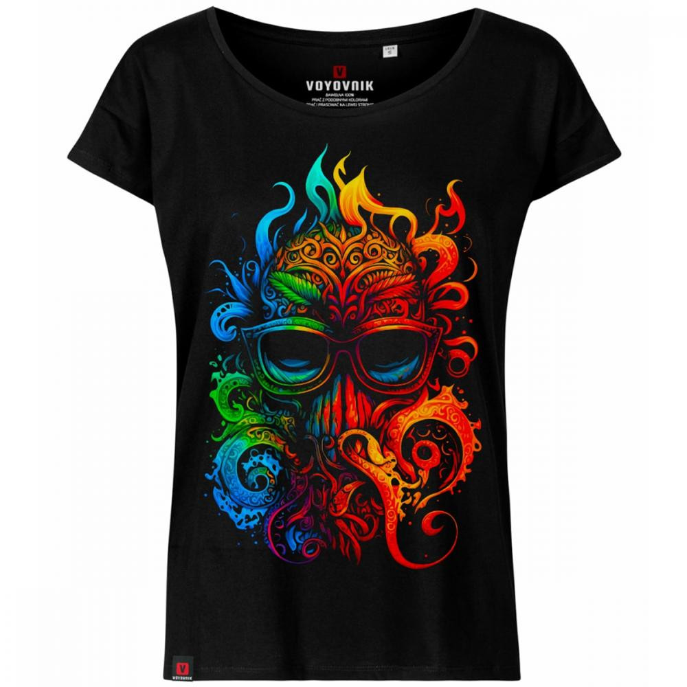 Voyovnik Футболка T-shirt жіноча  Colorblast Octopus - Black M - зображення 1