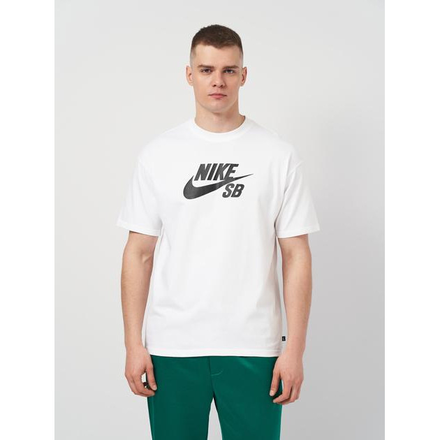 Nike Футболка довга чоловіча  M Sb Tee Logo Hbr CV7539-100 L Біла (0194272693395) - зображення 1
