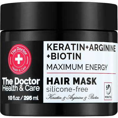 The Doctor Health & Care Маска для волосся  Health & Care Keratin + Arginine + Biotin Maximum Energy 295 мл (8588006042566) - зображення 1