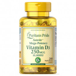   Puritan's Pride Vitamin D3 10000 IU, 200 капсул