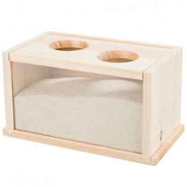 Trixie Деревянная ванна для песка , для грызунов, 22x12x12 см (TX-63004)