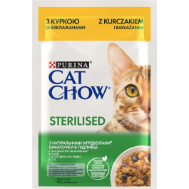 Cat Chow Adult Sterilised з куркою і баклажанами 85 г (7613037025644)