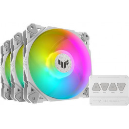 ASUS TUF Gaming TF120 ARGB Fan - Triple Fan Kit with ARGB Controller White (90DA0033-B09030)