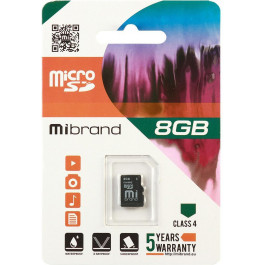   Mibrand 8 GB microSDHC Class 4 MICDC4/8GB