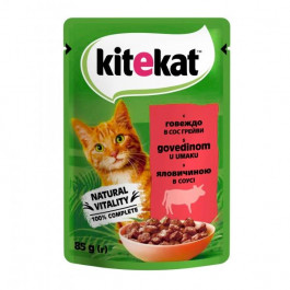   Kitekat з яловичиною в соусі, 85г (5900951307379)