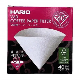   HARIO Бумажный фильтр 01 40W белый (VCF-01-40W)