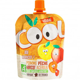   Vitabio Пюре Cool Fruits з яблуком-персиком-абрик, 90 г