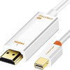 Cabletime mini DisplayPort to HDMI 0.2m v2.0 White (CP27B) - зображення 1