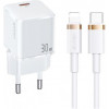 USAMS T45 US-CC148 30W Super Si Mini PD Fast Charger White - зображення 1