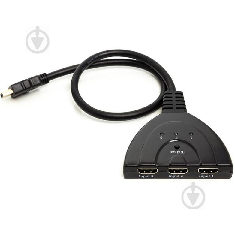 PowerPlant HDMI - 3xHDMI Black (CA912070) - зображення 1