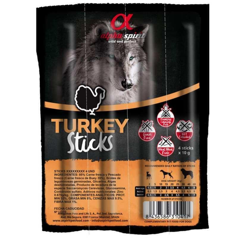 Alpha Spirit Dog Sticks Turkey 300 г (as5102401) - зображення 1