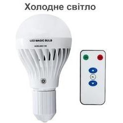 Nectronix LED EL-701 E27 з акумулятором та пультом ДК, холодне світло (100927) - зображення 1