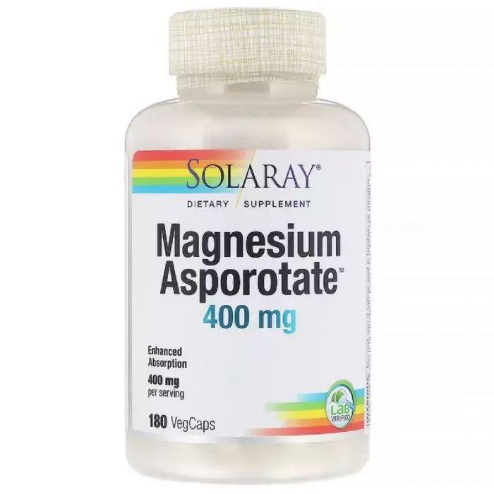 Solaray Аспартат Магнію, Magnesium Asporotate, 400 мг, 180 капсул (SOR-13223) - зображення 1