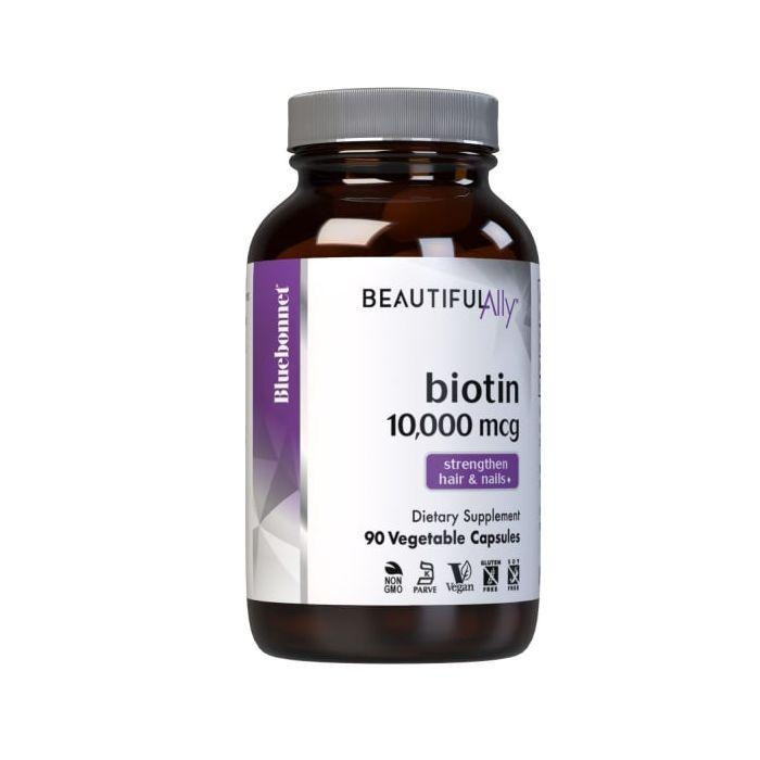 Bluebonnet Nutrition Вітамін  Біотин, 10 000 мкг, Beautiful Ally, 90 вегетаріанських капсу (BLB1504) - зображення 1