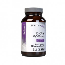   Bluebonnet Nutrition Вітамін  Біотин, 10 000 мкг, Beautiful Ally, 90 вегетаріанських капсу (BLB1504)