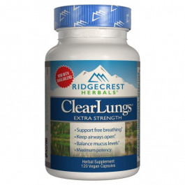   RidgeCrest Herbals Комплекс для Підтримки Легких, Екстра Сила, Clear Lungs, Rid (RDH-00156)