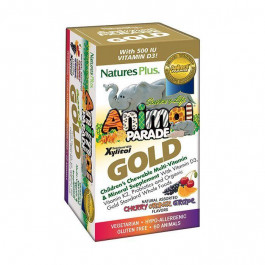   Nature's Plus Мультивітамін Natures Plus Мультивітаміни для Дітей, Смак Асорті, Animal Parade Gold, 6 (NAP-29927)