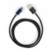 Vinga USB 2.0 AM to Type-C 1m LED black (VCPDCTCLED1BK) - зображення 1