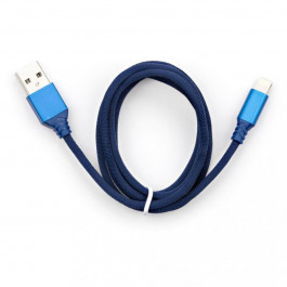   Vinga USB 2.0 AM to Lightning nylon 1m blue (VCPDCLNB21B)