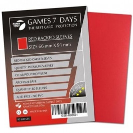   Games7Days Протектори для карт  (66 х 91 мм, MTG, 80 шт..) Red (PREMIUM) (GSD-RD6691)