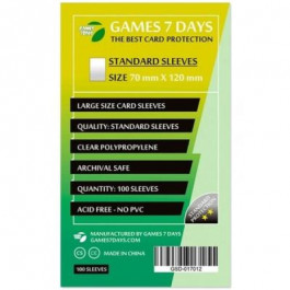   Games7Days Протектори для карт  (70 х 120 мм, Large, 100 шт.) (STANDART) (GSD-017012)