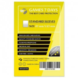   Games7Days Протектори для карт  (41 х 63 мм, Mini USA, 100 шт.) (STANDART) (GSD-014163)