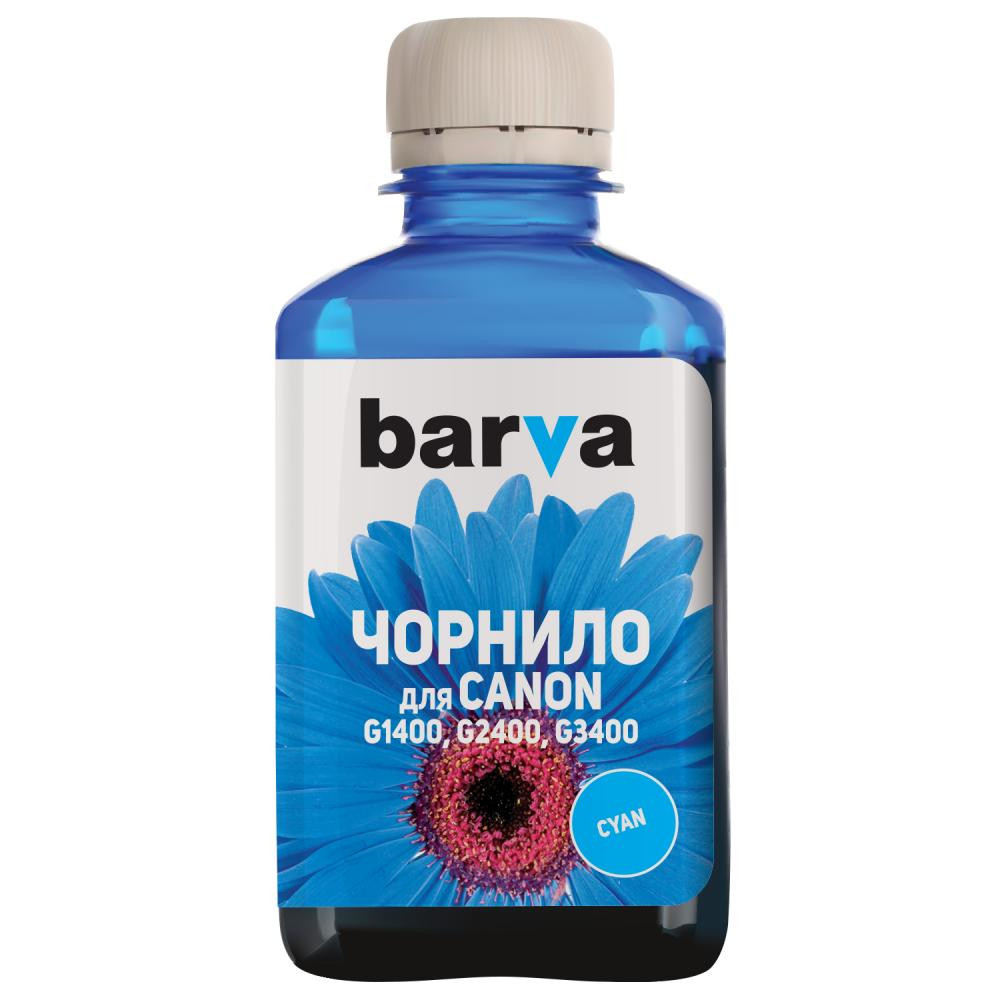 Barva Серия G Canon Pixma G1400/ G2400/ G3400 GI-490 Cyan 180г (G490-504) I-BAR-CG490-180-C-P - зображення 1