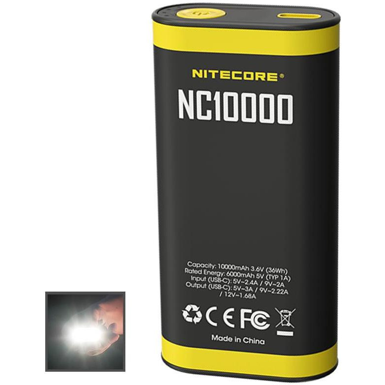 Nitecore NC10000 (QC 3.0, 10000mAh, фонарик) - зображення 1
