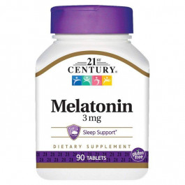   21st Century Мелатонін, 3 мг, Melatonin, 90 таблеток (CEN-21240)