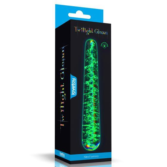 LoveToy Twilight Gleam Glow-in-the-dark Glass Dildo Slim Fantasy (6452LVTOY1006) - зображення 1