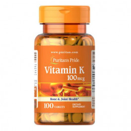   Puritan's Pride Vitamin K 100 mcg 100 таб.