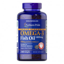   Puritan's Pride Triple Strength Omega-3 1400 mg 240 капс