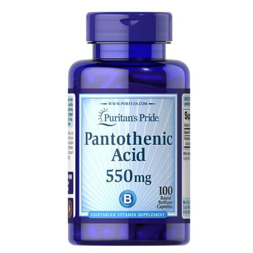 Puritan's Pride Pantothenic Acid 550 мг 100 капсул - зображення 1