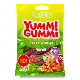   Roshen Цукерки  Yummi Gummi Fizzy Worms желейні, 70 г (4823077636387)