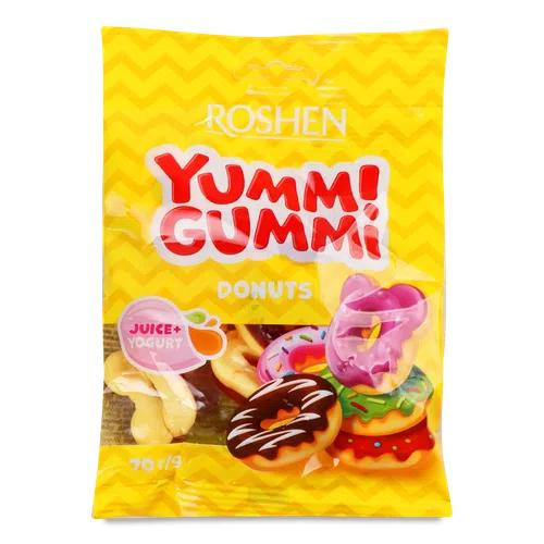 Roshen Цукерки желейні  Yummi Gummi Donuts, 70 г (907935) (4823077636370) - зображення 1